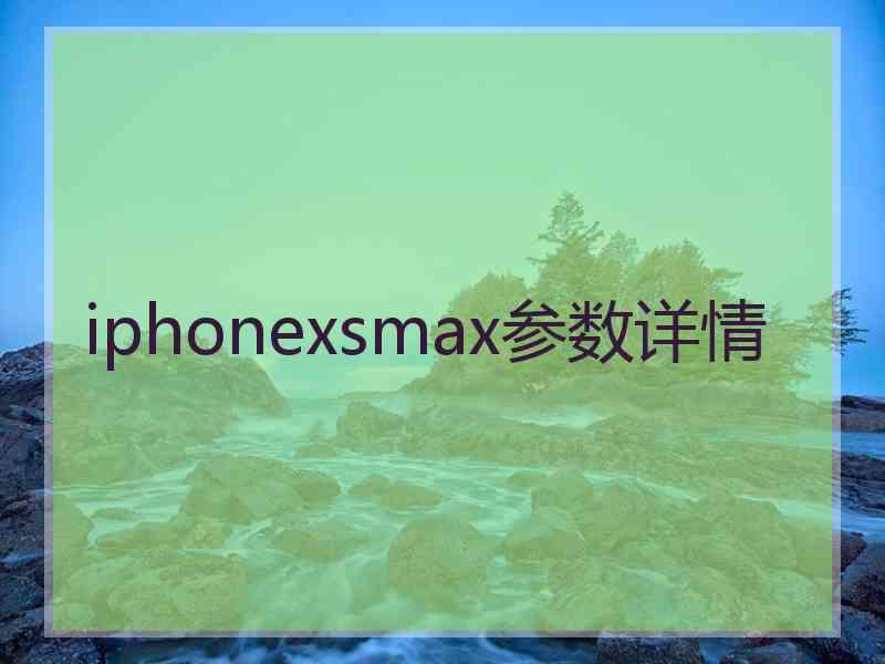 iphonexsmax参数详情