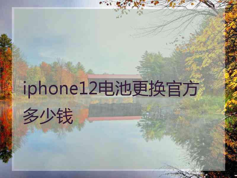 iphone12电池更换官方多少钱