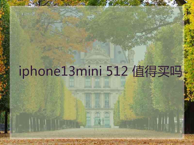 iphone13mini 512 值得买吗