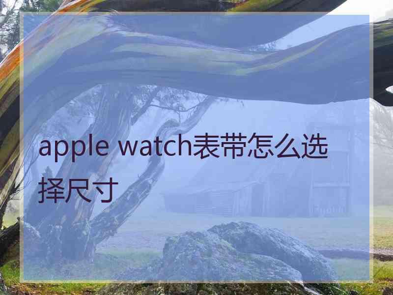 apple watch表带怎么选择尺寸