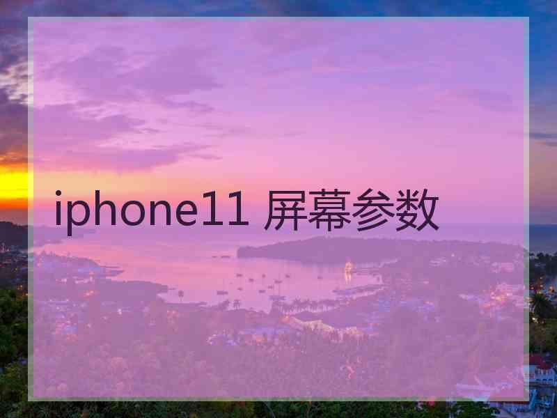 iphone11 屏幕参数