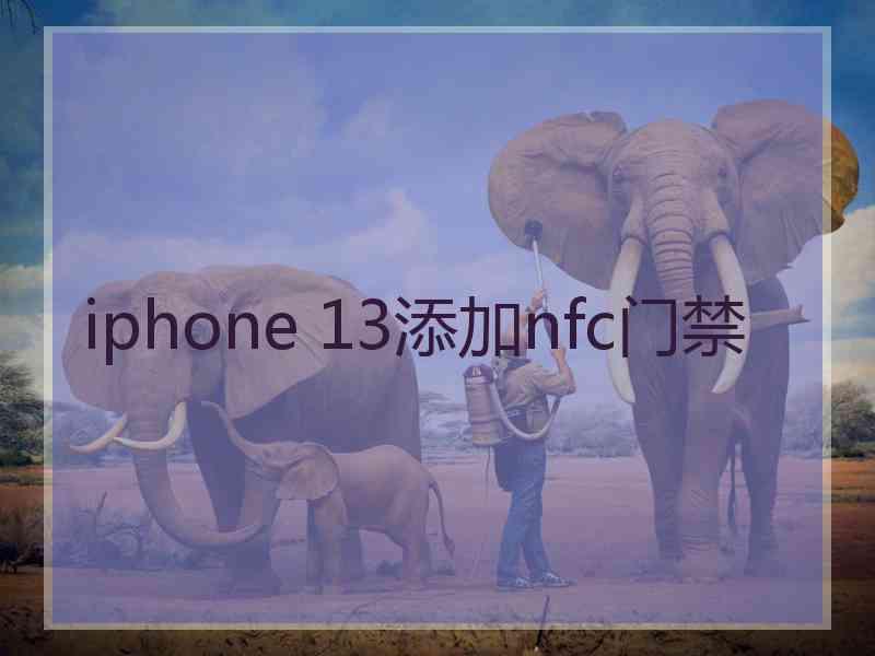 iphone 13添加nfc门禁