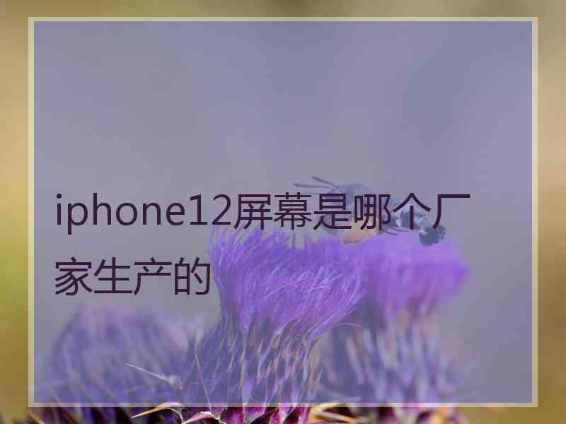 iphone12屏幕是哪个厂家生产的