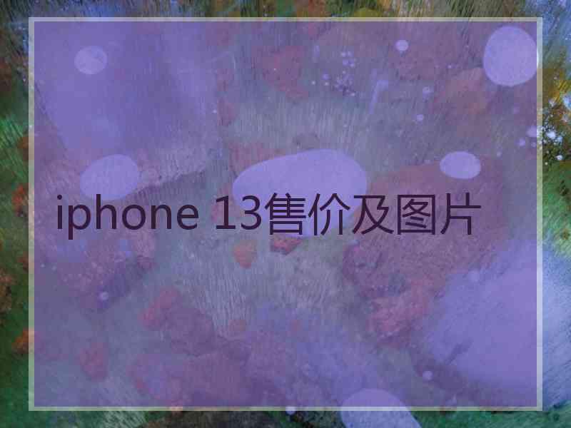 iphone 13售价及图片