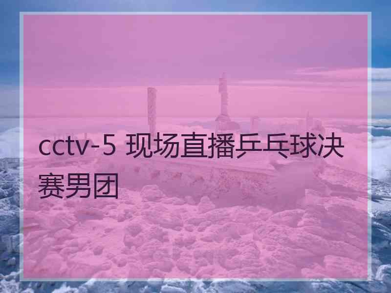 cctv-5 现场直播乒乓球决赛男团