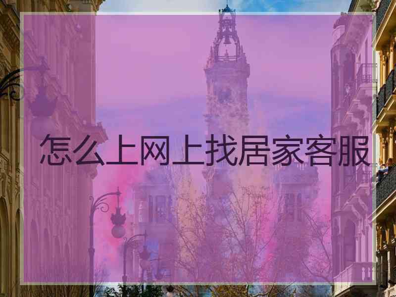 怎么上网上找居家客服