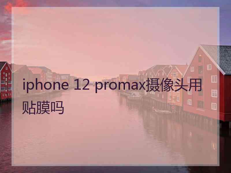 iphone 12 promax摄像头用贴膜吗