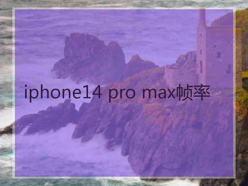 iphone14 pro max帧率