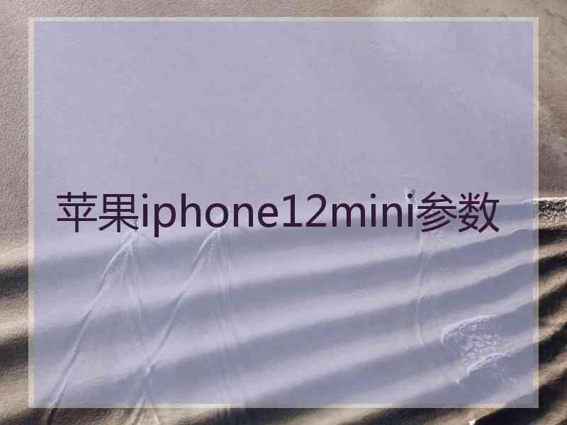 苹果iphone12mini参数