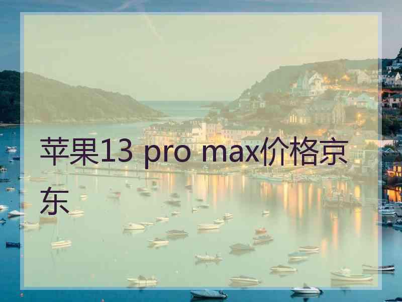 苹果13 pro max价格京东