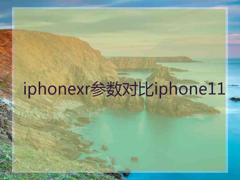 iphonexr参数对比iphone11