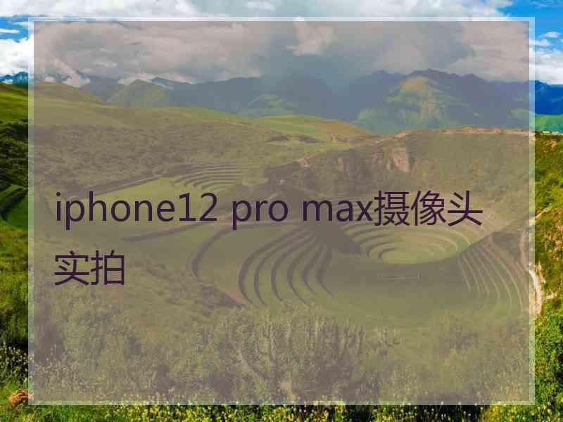 iphone12 pro max摄像头实拍