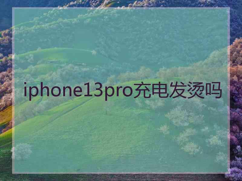 iphone13pro充电发烫吗