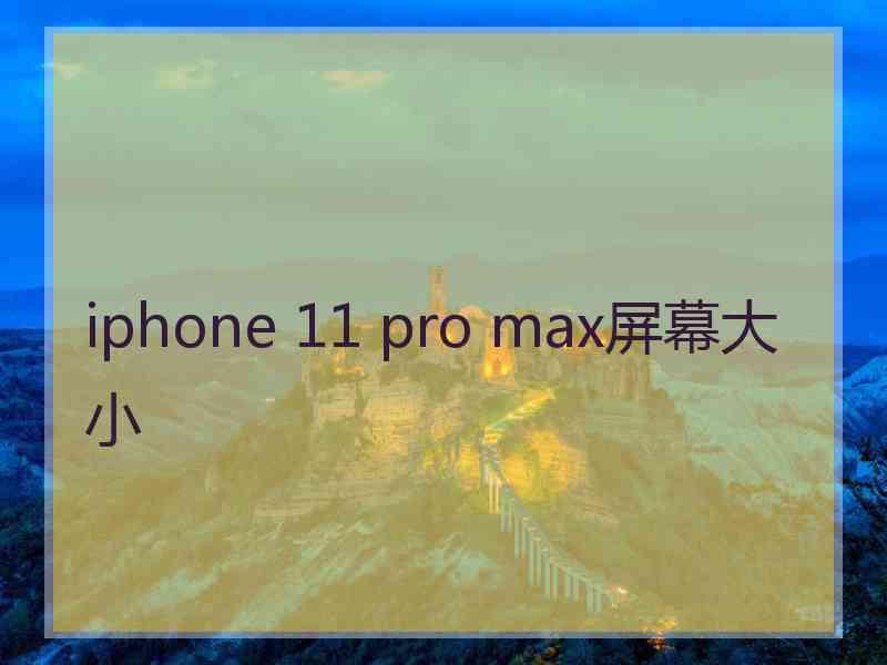 iphone 11 pro max屏幕大小