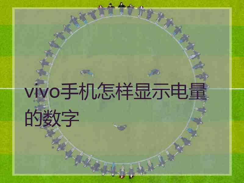 vivo手机怎样显示电量的数字