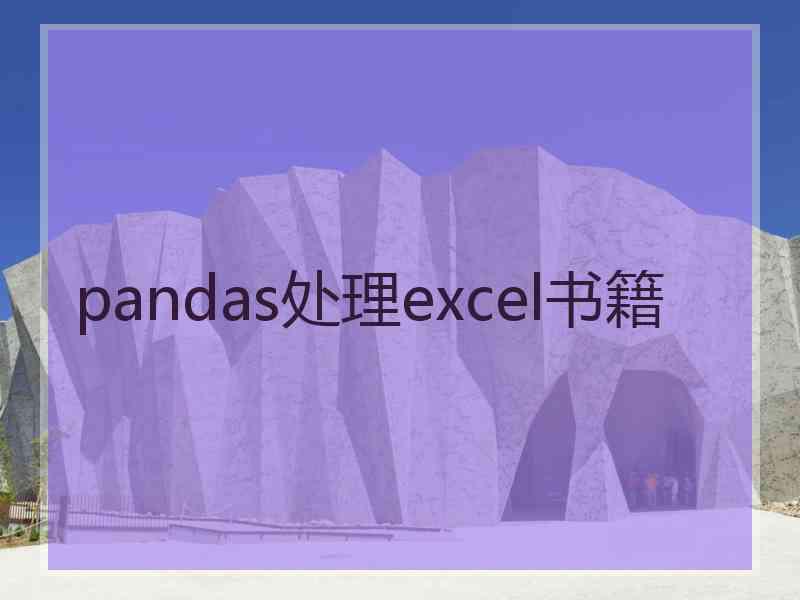 pandas处理excel书籍