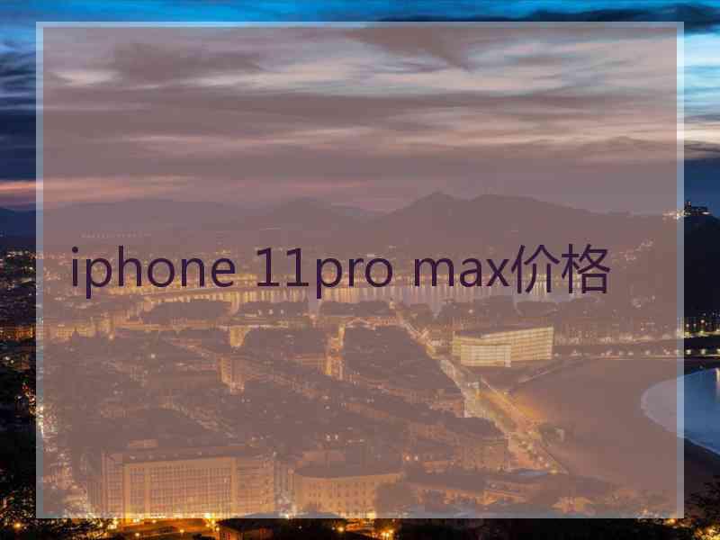 iphone 11pro max价格