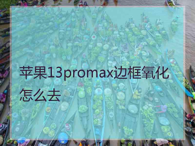 苹果13promax边框氧化怎么去