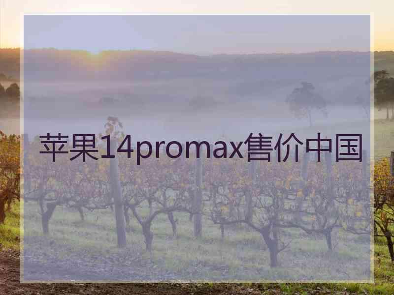 苹果14promax售价中国