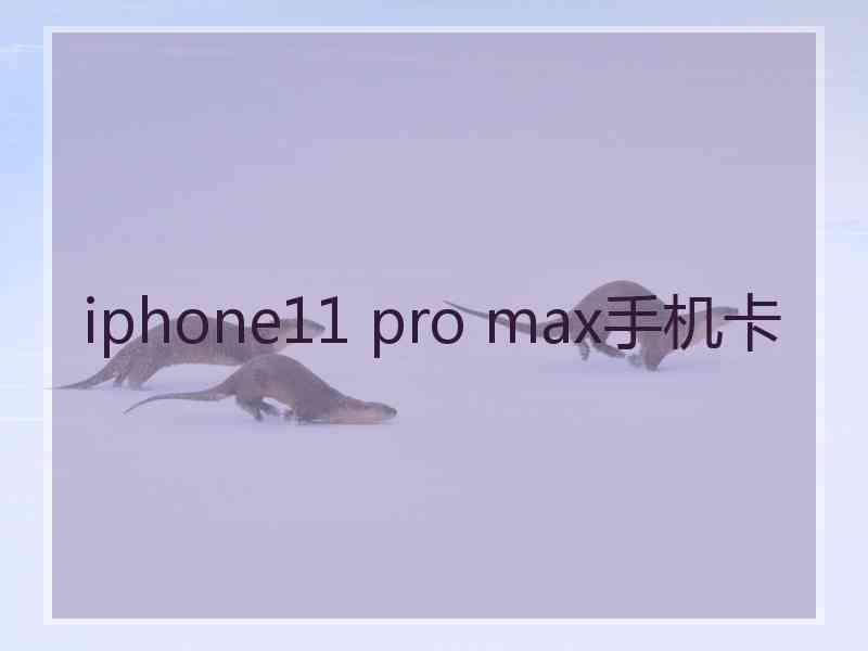 iphone11 pro max手机卡