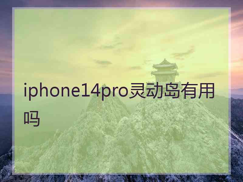 iphone14pro灵动岛有用吗