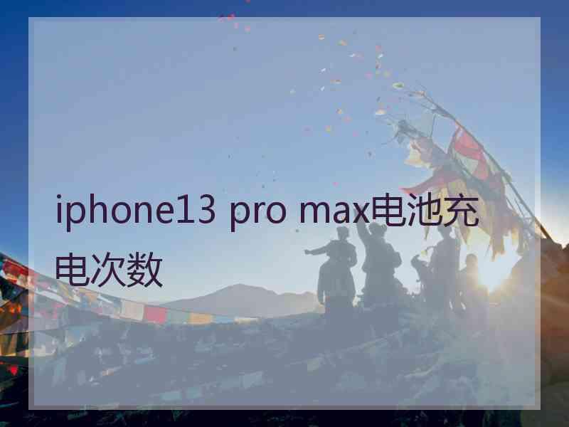 iphone13 pro max电池充电次数