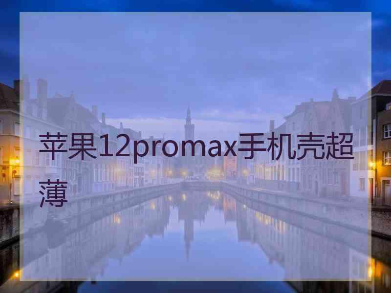 苹果12promax手机壳超薄