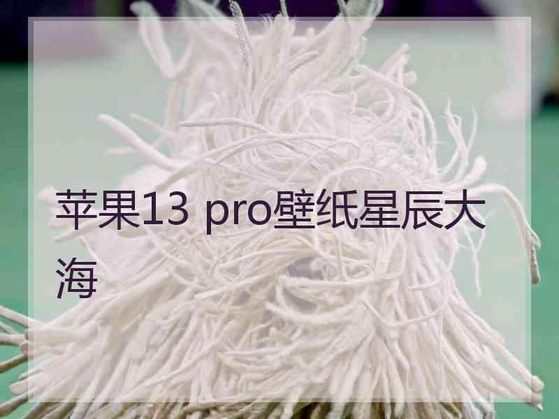 苹果13 pro壁纸星辰大海