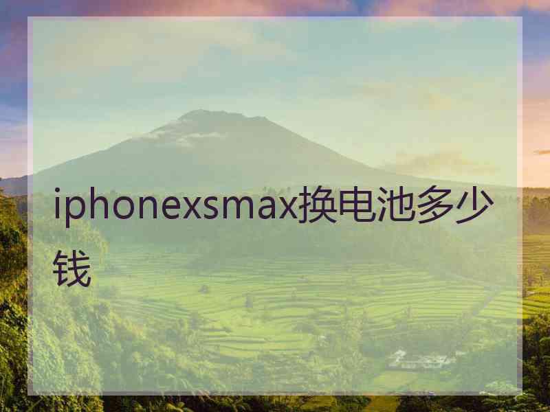 iphonexsmax换电池多少钱