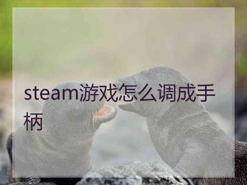 steam游戏怎么调成手柄