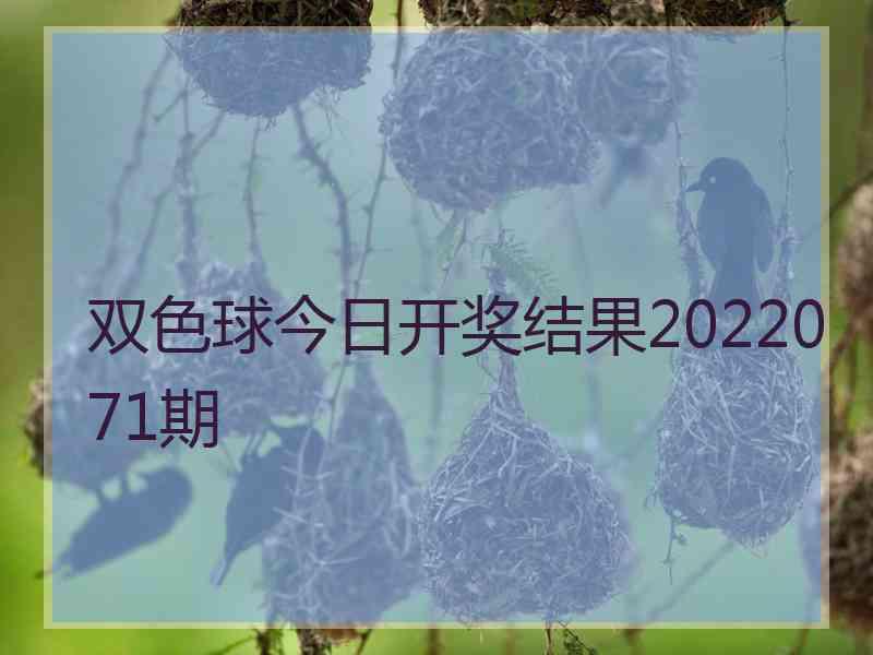 双色球今日开奖结果2022071期