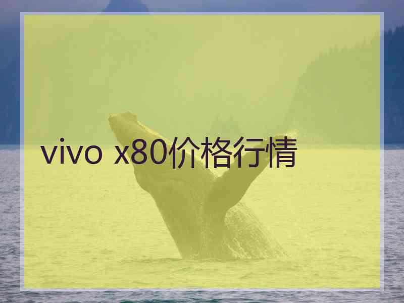 vivo x80价格行情