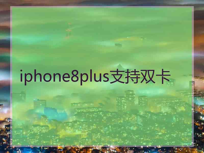 iphone8plus支持双卡