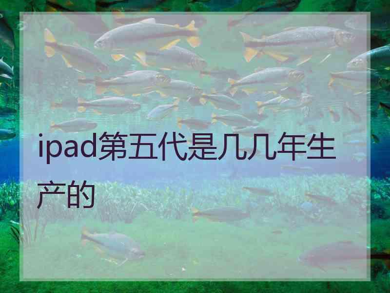 ipad第五代是几几年生产的