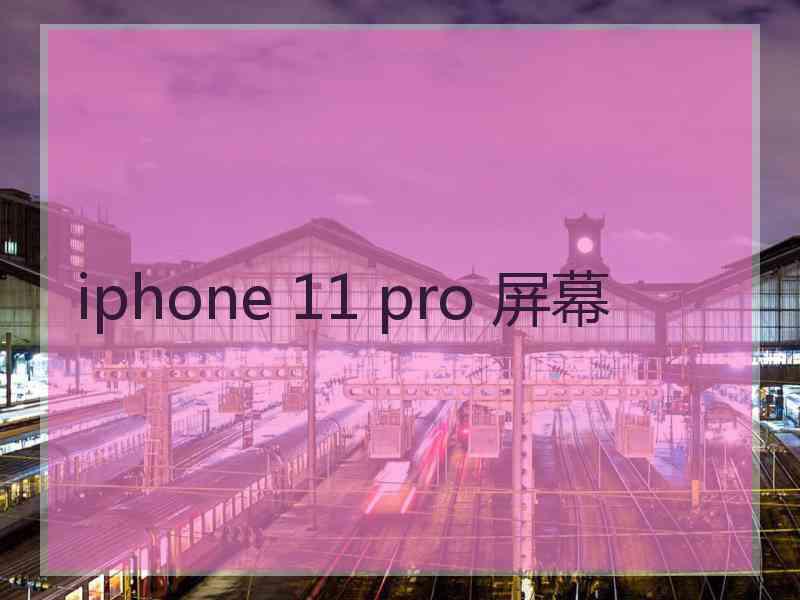 iphone 11 pro 屏幕