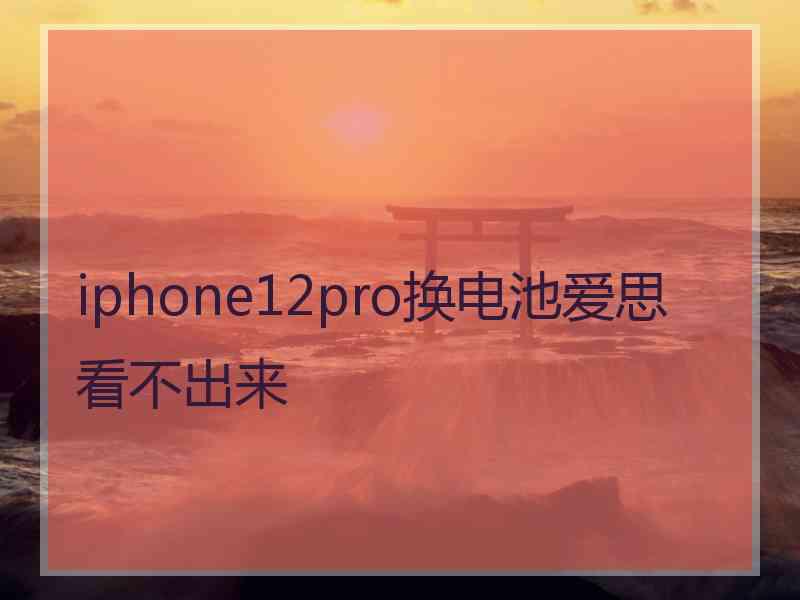 iphone12pro换电池爱思看不出来