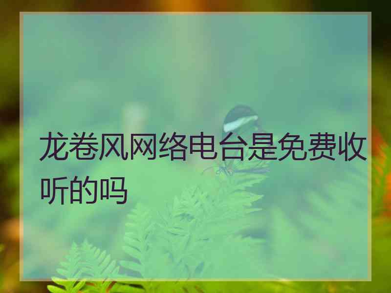 龙卷风网络电台是免费收听的吗