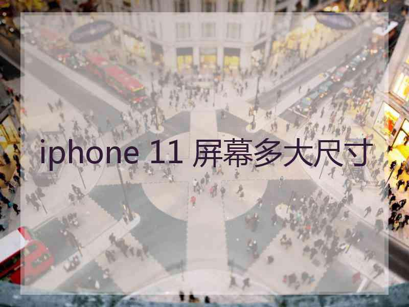 iphone 11 屏幕多大尺寸