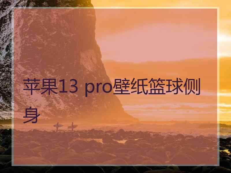 苹果13 pro壁纸篮球侧身