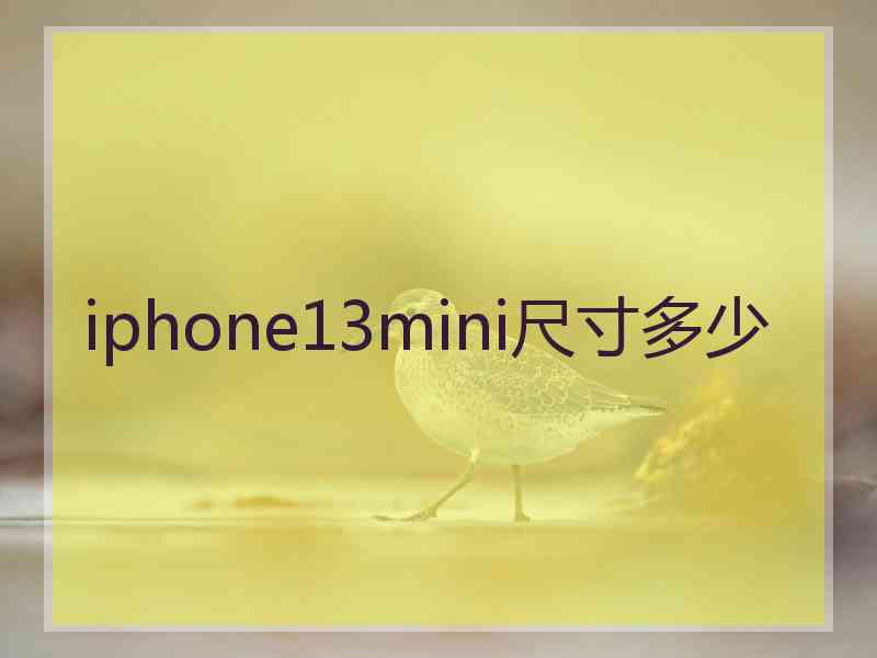 iphone13mini尺寸多少