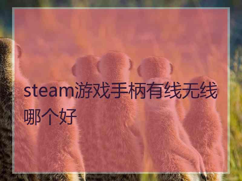 steam游戏手柄有线无线哪个好