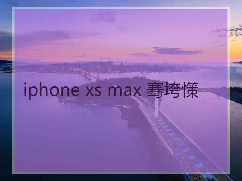 iphone xs max 骞垮憡