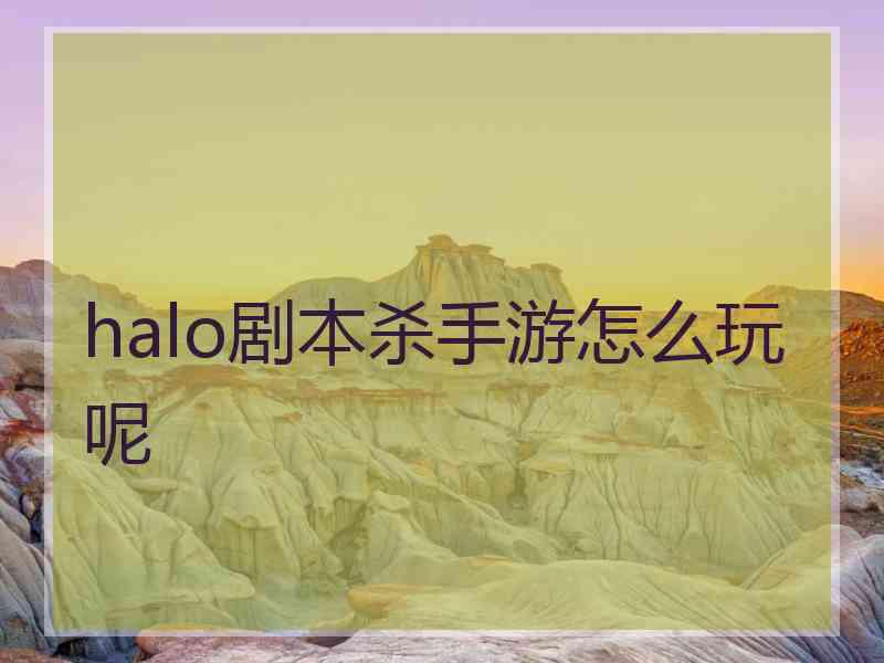 halo剧本杀手游怎么玩呢