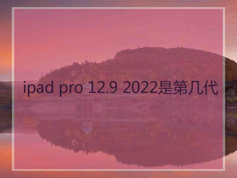 ipad pro 12.9 2022是第几代