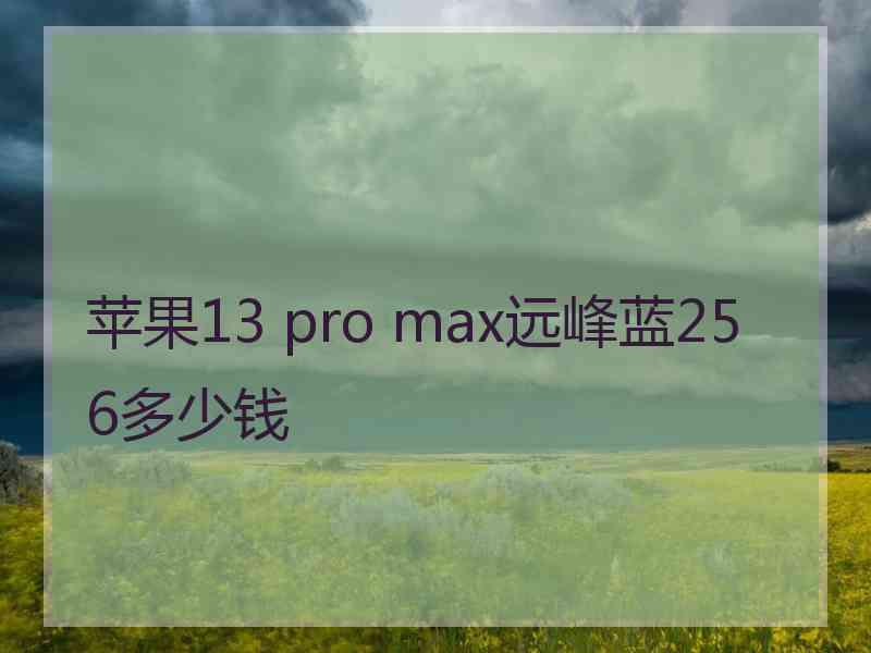 苹果13 pro max远峰蓝256多少钱