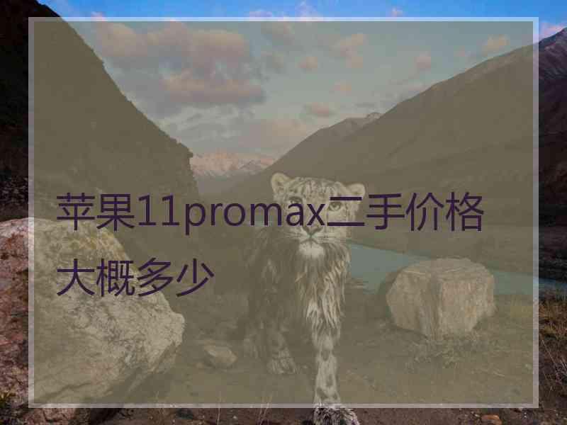 苹果11promax二手价格大概多少