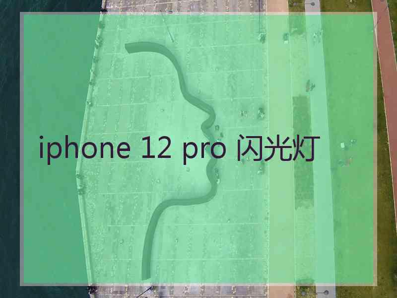 iphone 12 pro 闪光灯