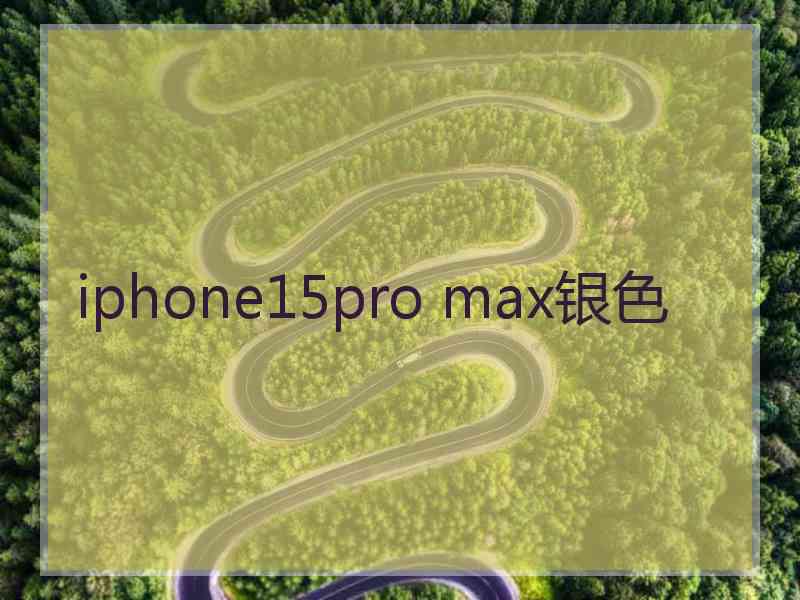 iphone15pro max银色