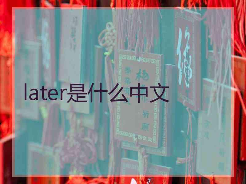 later是什么中文