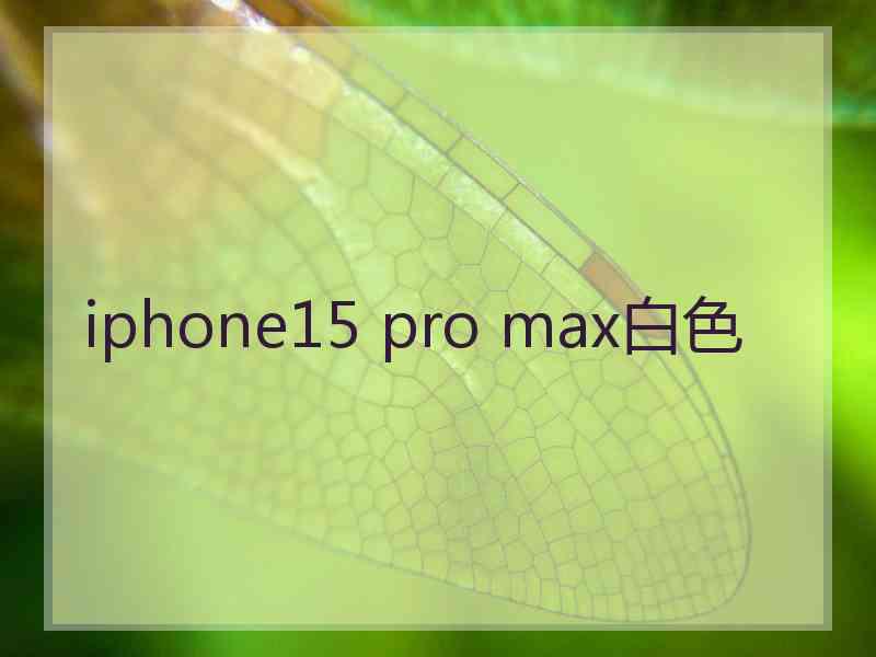 iphone15 pro max白色